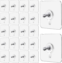 Thumbnail for Wall Mount Screw Hooks for Kitchen Bathroom Bedroom Living Room 10 Pcs