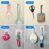 Thumbnail for Wall Mount Screw Hooks for Kitchen Bathroom Bedroom Living Room 10 Pcs
